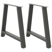 Gambe per tavolo da pranzo a forma di A 2 pz Antracite 100x(72-73) cm Acciaio