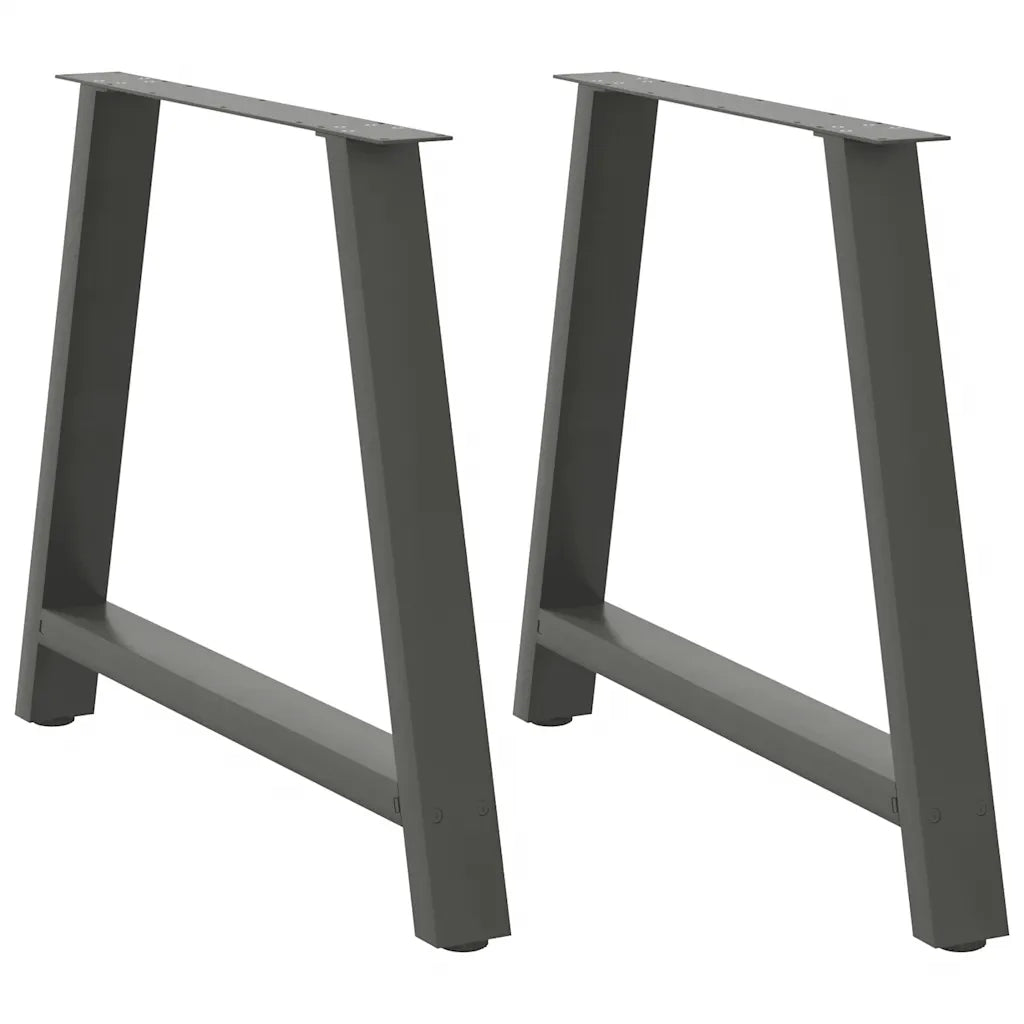 Gambe per tavolo da pranzo a forma di A 2 pz Antracite 100x(72-73) cm Acciaio