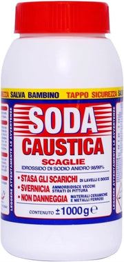 MARTEN SODA CAUSTICA SET 3 PZ DA 1 KG A SCAGLIE PERCARBONATO DI SODI STASA SCARICHI SVERNICIA NON DANNEGGIA