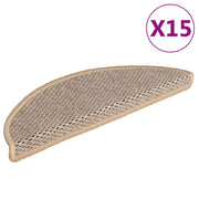 Tappeti Adesivi Scale Aspetto Sisal 15pz 56x17x3cm Beige Chiarocod mxl 80748