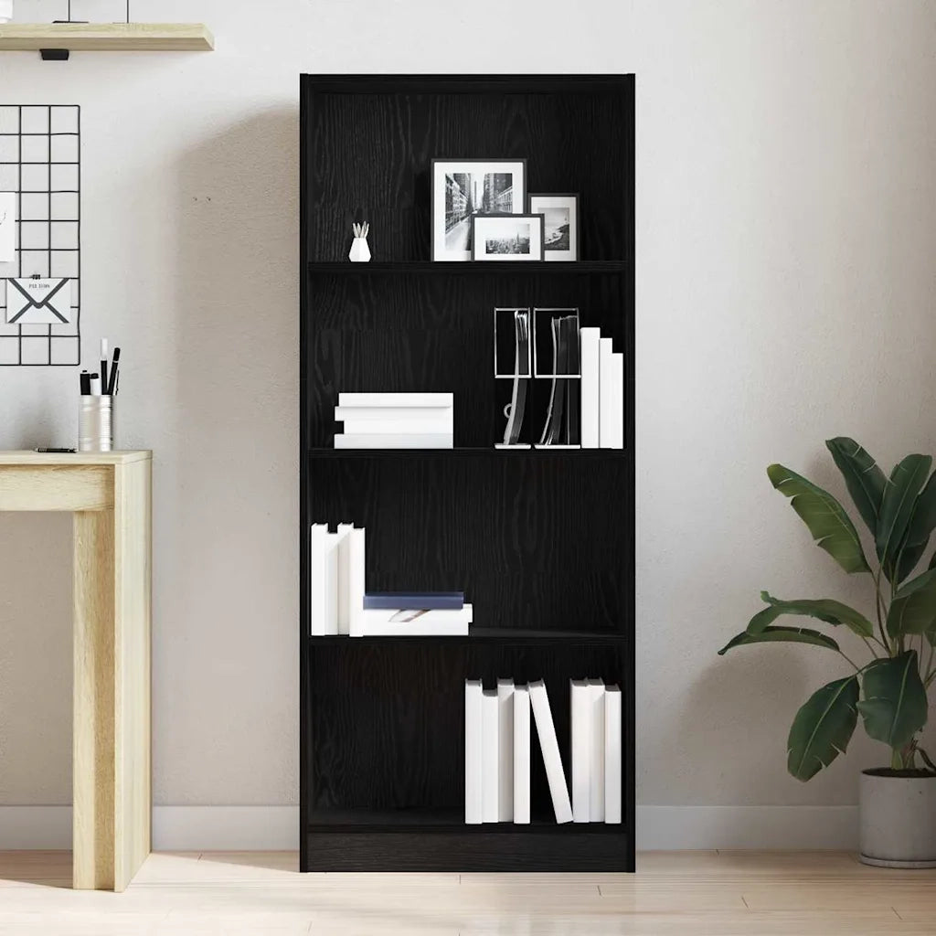 Libreria Rovere Nero 60 x 24 x 143 cm Legno multistrato 862467