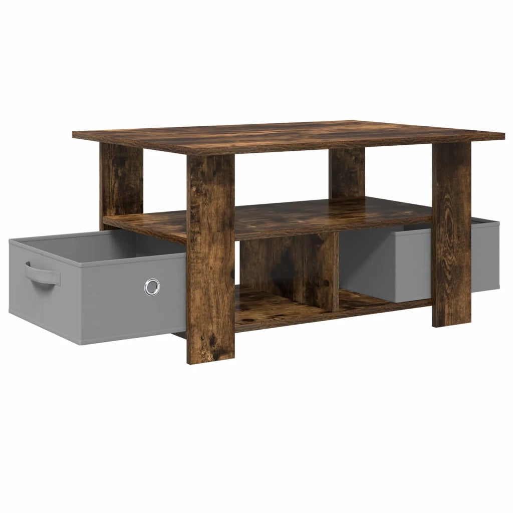 Tavolino da salotto con cassetto Rovere fumé 77 x 55 x 42 cm 8000416