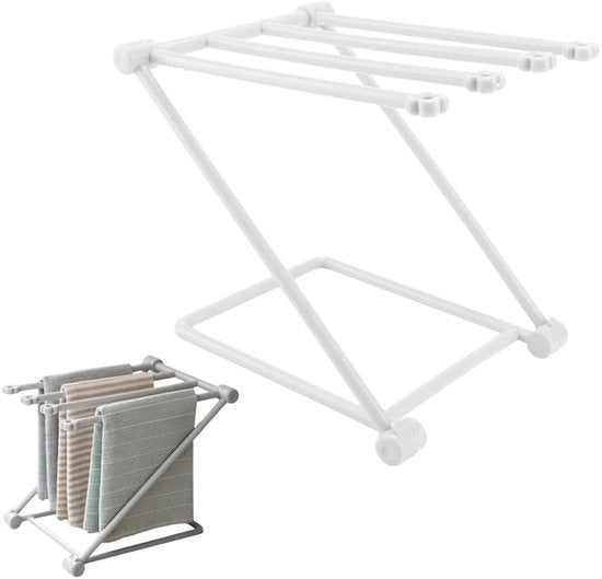 Sostegno per Asciugamano Opvougbare - 3 Braccia - Materiali: Kunststof - Dimensioni: 20x16x25,5 cm