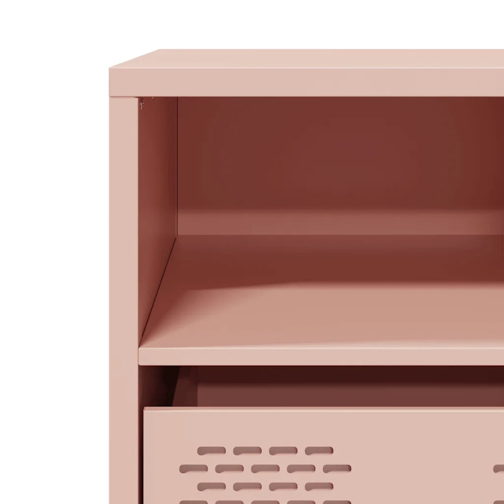 Mobile TV Rosa 68x39x43,5cm in Acciaio Laminato a Freddo 851317