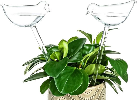 Due pezzi di distributore di gocce a forma di uccello - sistema di aspersione - distributore di gocce a forma di uccello - uccello a forma di - dispositivo di irrigazione - per piante e fiori - giardino - plastica - annaffiatoio estivo per piante