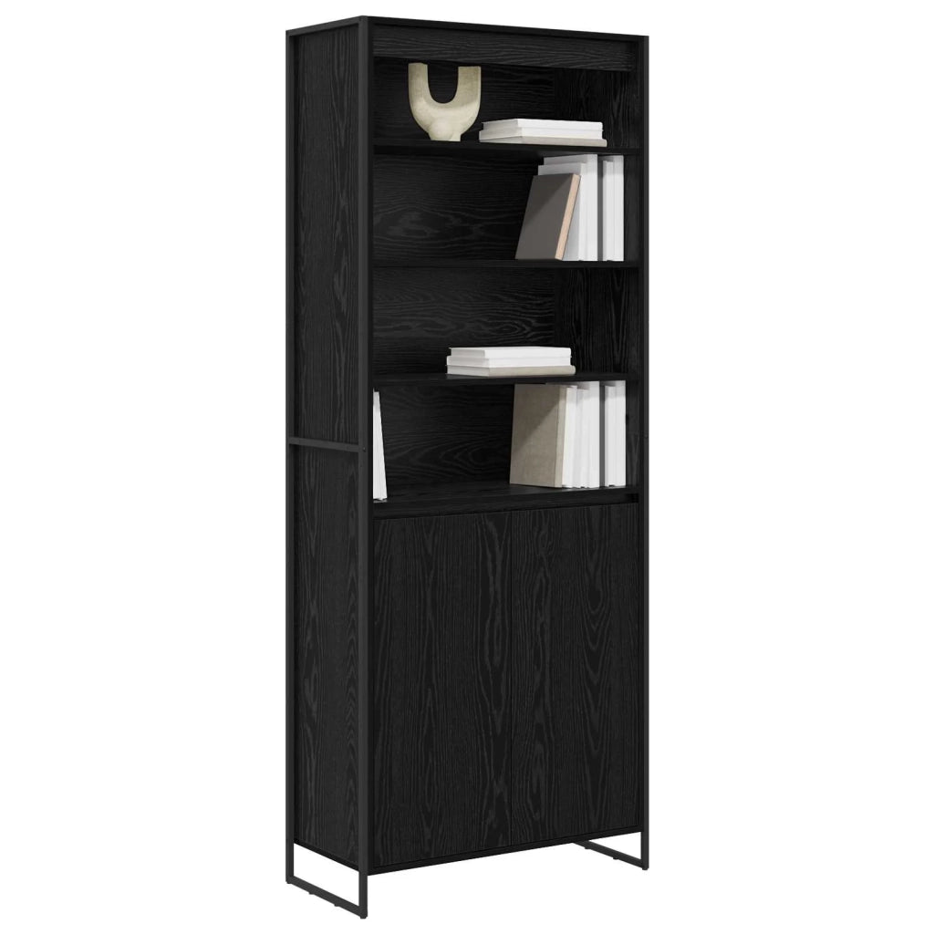 Credenza | Armadi alti Rovere Nero 79 x 36 x 200 cm Legno multistrato