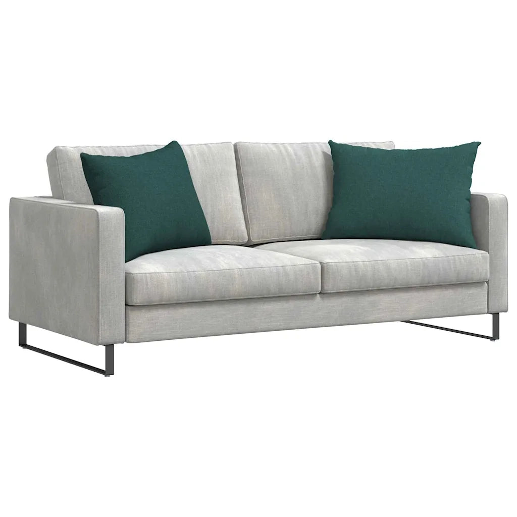 Cuscini da Divano 2 pz-Set di 2 Cuscini per Sofa Verde Scuro 70 x 50 cm Tessuto