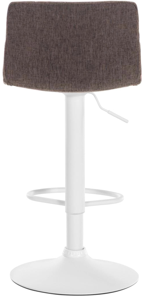 Sgabello HOVER in tessuto marrone,Metallo bianco opaco