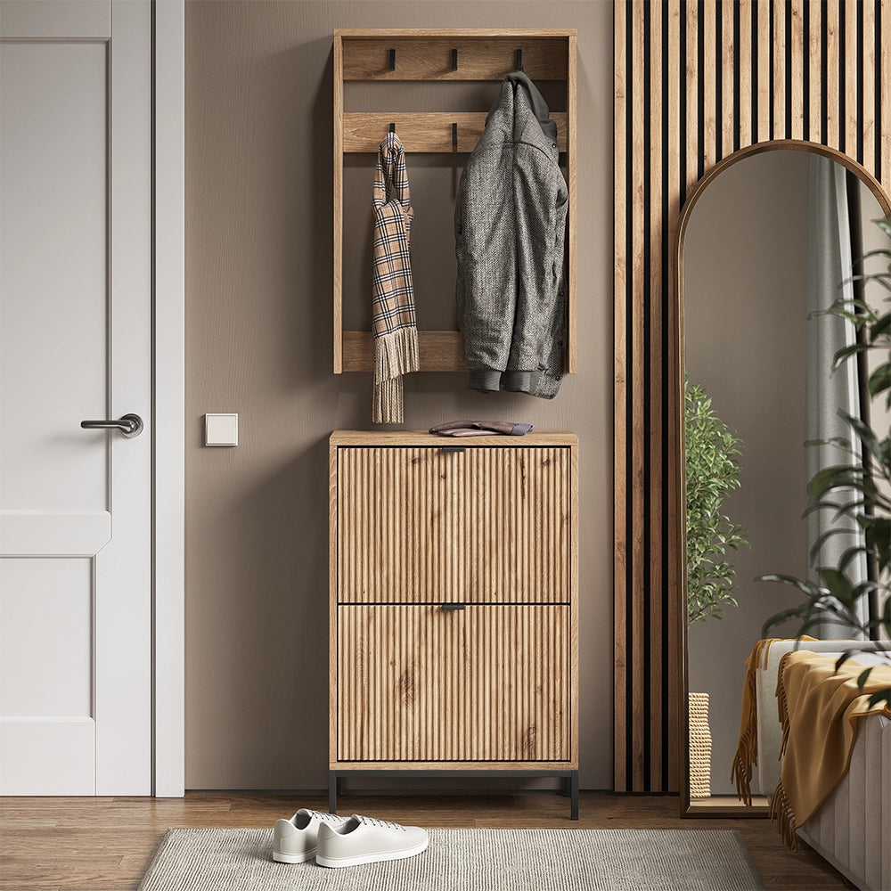 Vicco Armadio da ingresso Quercia vichinga 60 x 92 cm Set, 2 parti