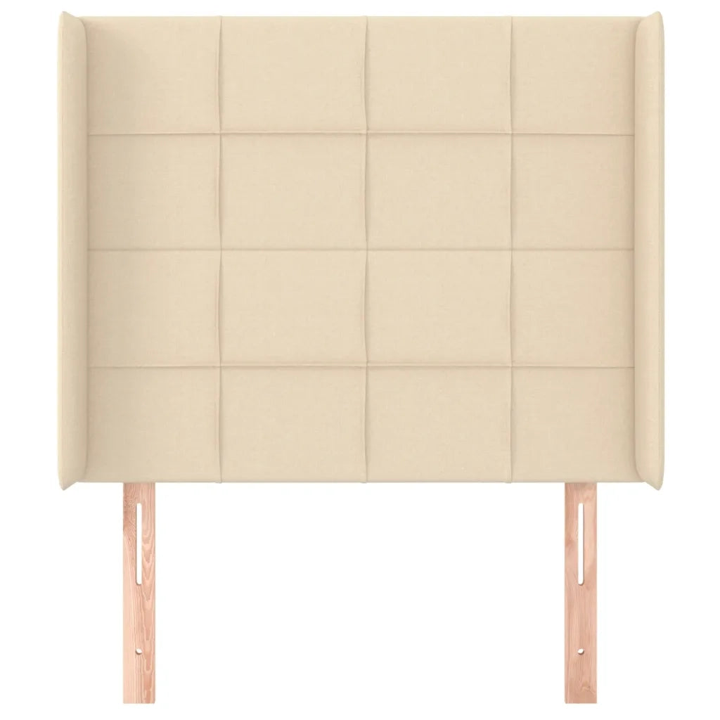Testiera ad Orecchio Crema 83x16x118/128 cm in Tessutocod mxl 121636