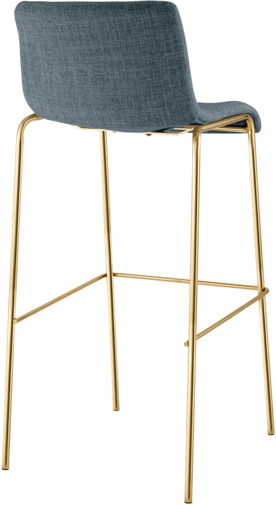 Sgabello da bar Hoover in tessuto 4 piedi oro 1