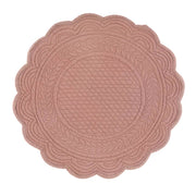 Tovaglietta Sottopiatto Trapuntata Shabby Chic Tonda Blanc Mariclò Colore: Cipria