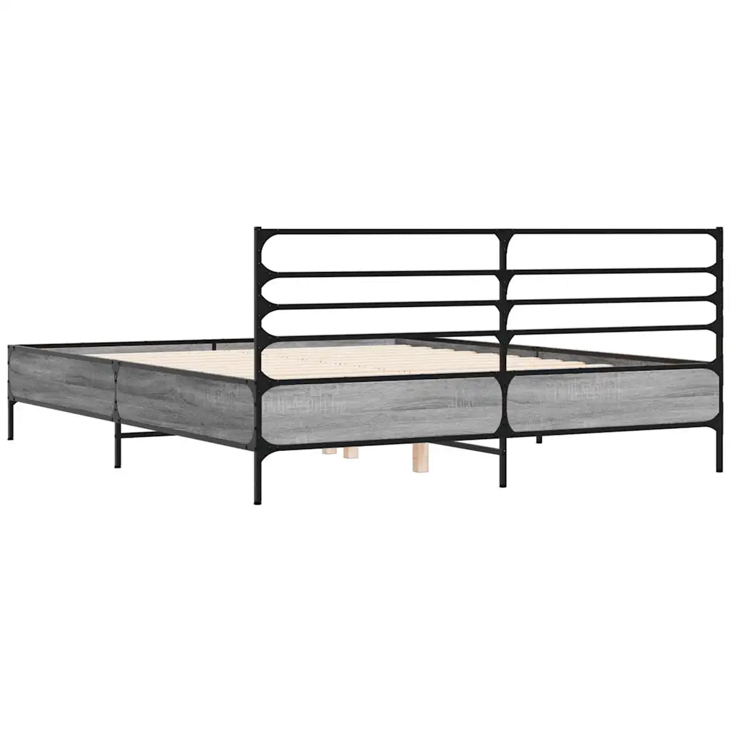 Giroletto Grigio Sonoma 150x200 cm in Legno Multistrato Metallo 3280050