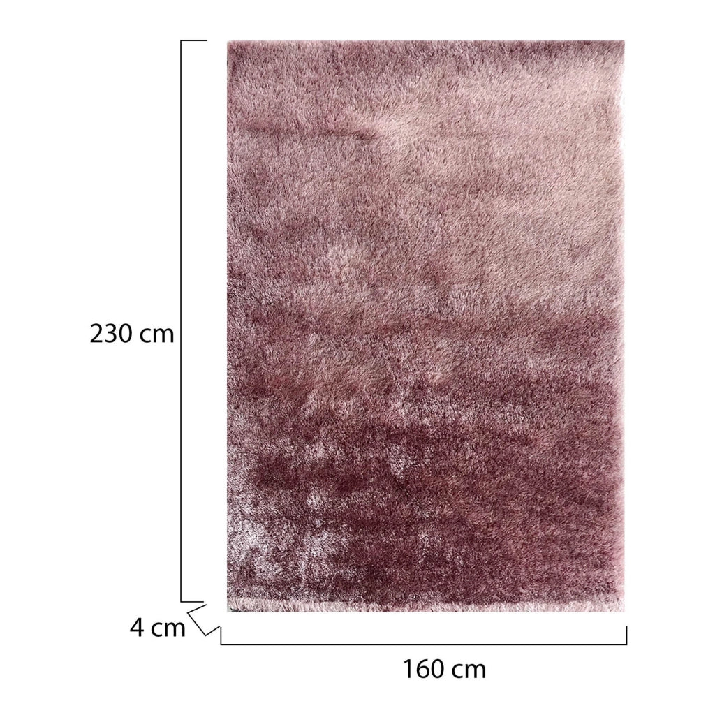 Latipa, Tappeto Altezza Pelo 35 mm 100% Poliestere, 230x160 cm Rosa Quarzo