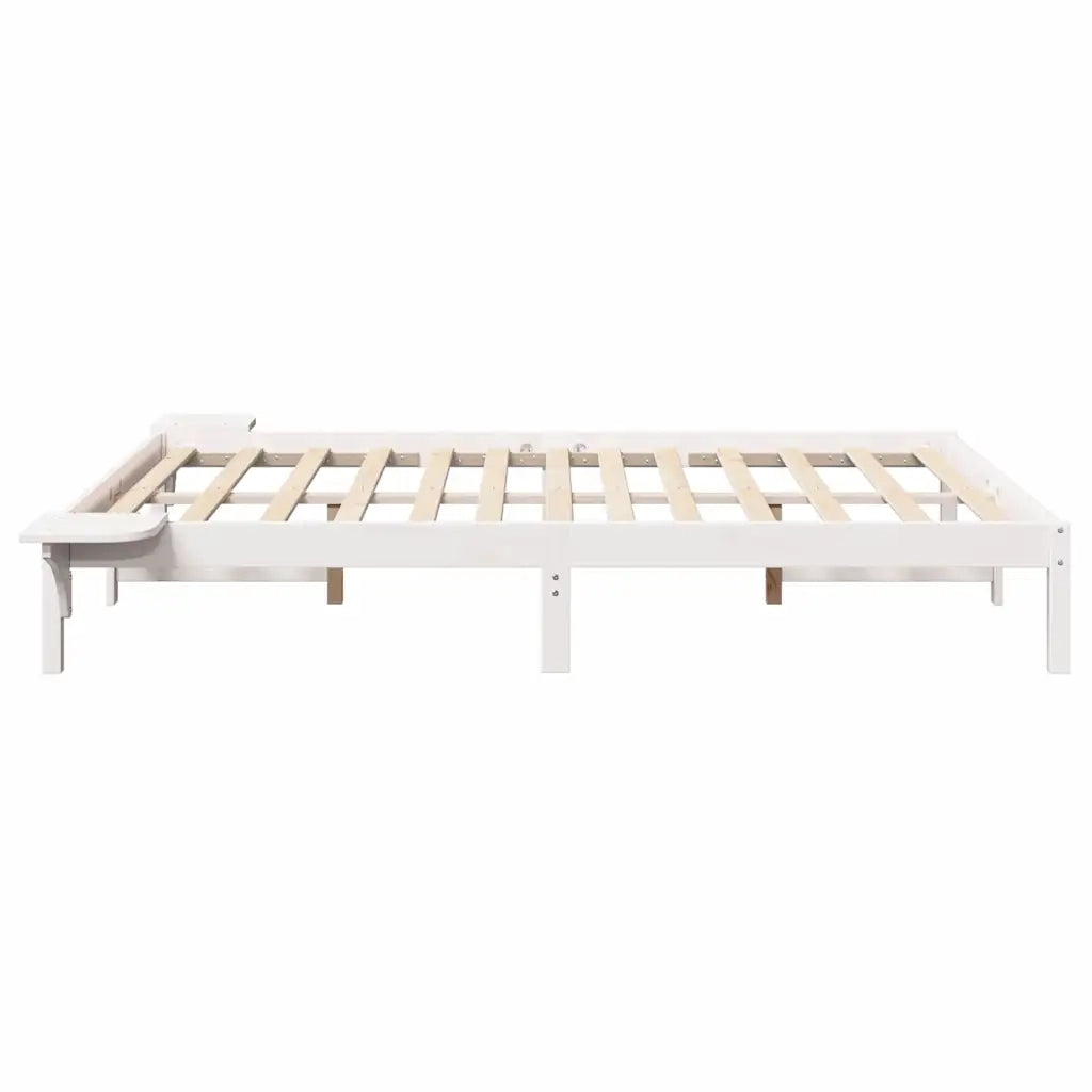 Struttura del letto Bianco 160 x 200 cm Pino massello