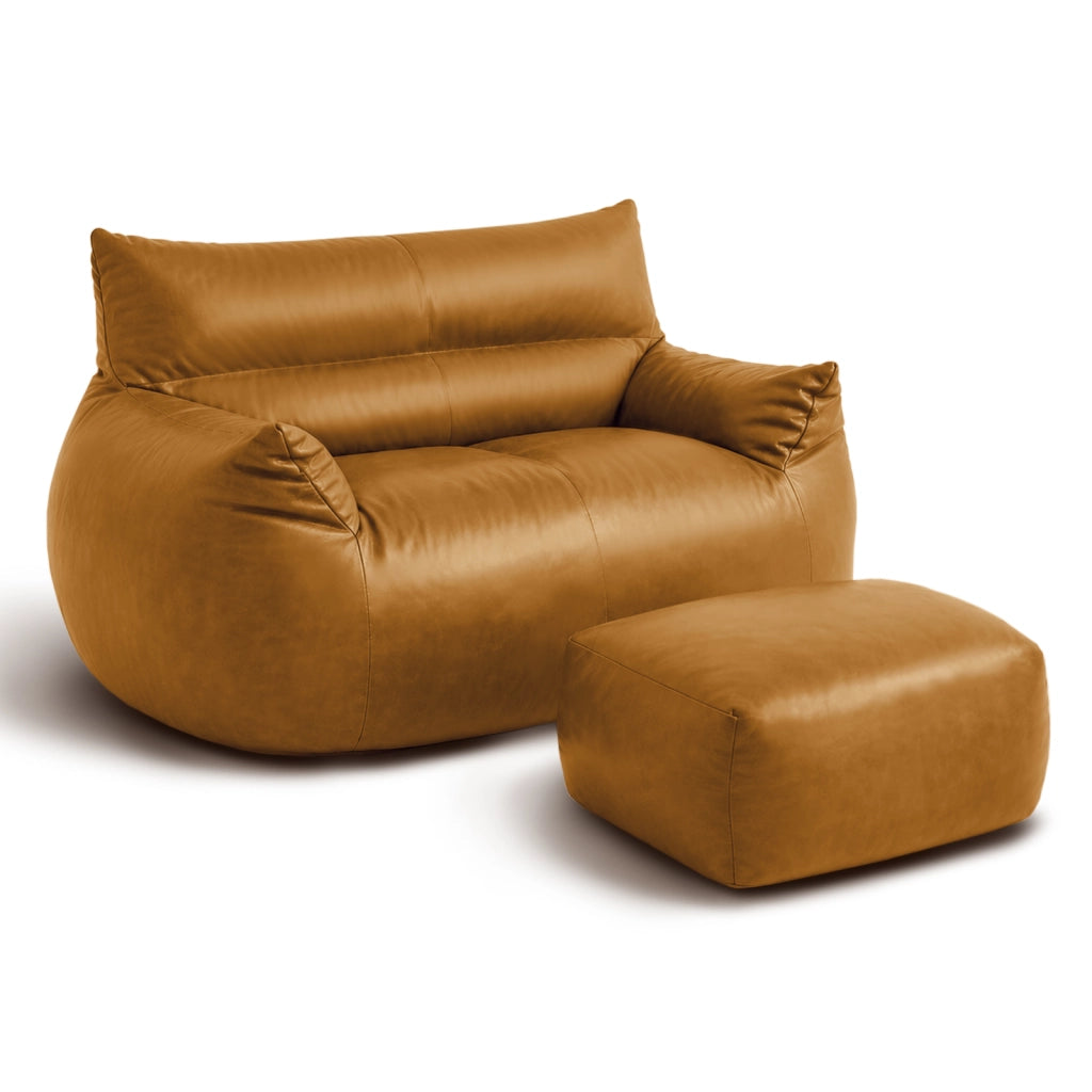 POLTRONA SACCO Oversize in Tech Cloth Marrone per soggiorno e camera