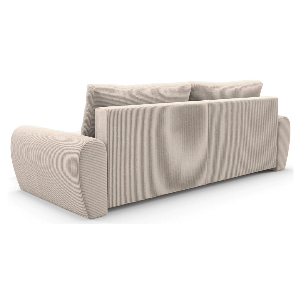 Paullo, Divano Letto con Penisola Contenitore, 253x153 cm Beige