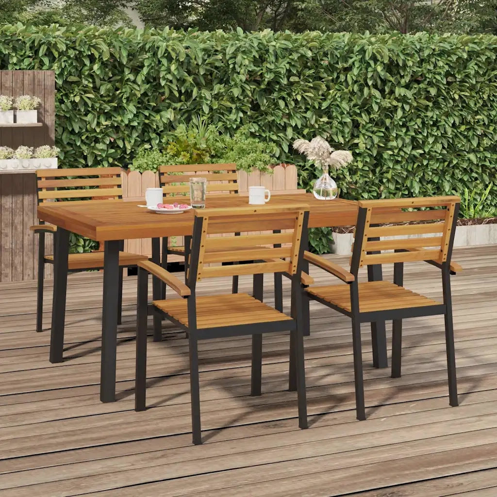 Tavolo da Giardino 150x90x75 cm Legno Massello di Acacia