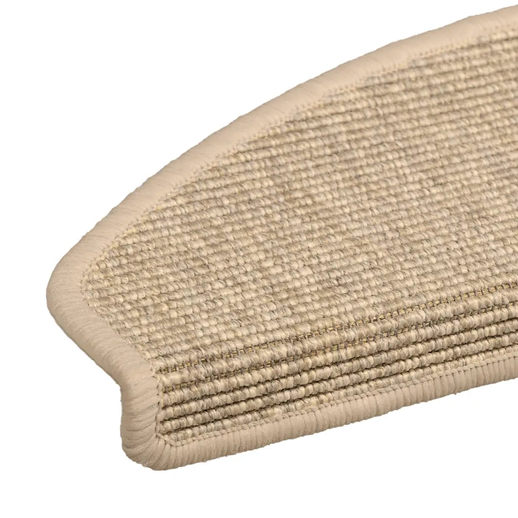 Tappetini per scale 15 pz 65x21x4 cm Beige chiaro Semicircolari Grandi 326903
