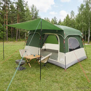 Tenda Familiare con tetto Verde 320 x 210 x 180 cm Poliestere 42028489