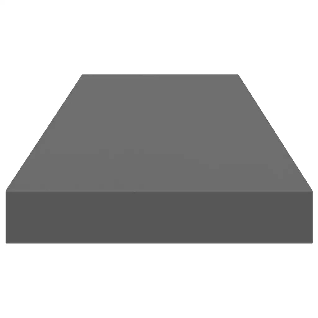 Scaffali a Parete 2 pz Grigio Lucido 80x23,5x3,8 cm in MDF 323794