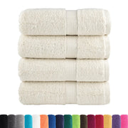 Asciugamani Premium SOLUND 4 pz Crema 30x30 cm 600 g/m² 137468