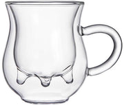 Tazza da caffè a doppia parete - 300 ml - Tazza da caffè isolata - Tazza da caffè in vetro resistente al calore - Tazza da caffè ecologica - Tazza da caffè in vetro isolato