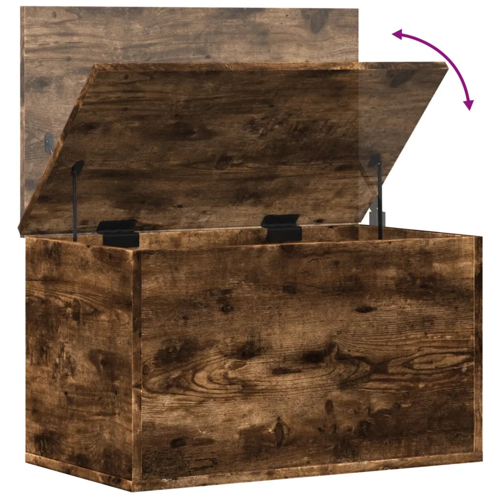 Contenitore Portaoggetti Rovere Fumo 60x35x35 cm in Truciolato 840678