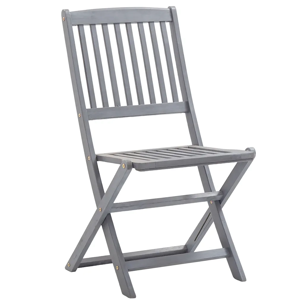 Sedie da Giardino Pieghevoli 8 pz in Legno Massello di Acacia 3078289