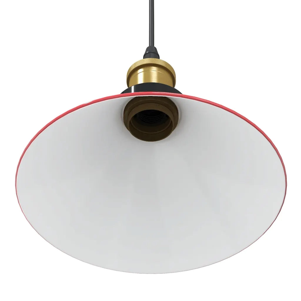 Lampada Sospensione Regolabile E27 Rosso Lucido ?22 cm Metallo CFW2533775