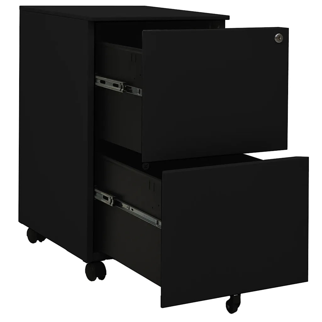 Schedario Mobile Nero 39x45x67 cm in Acciaio CFW4053442