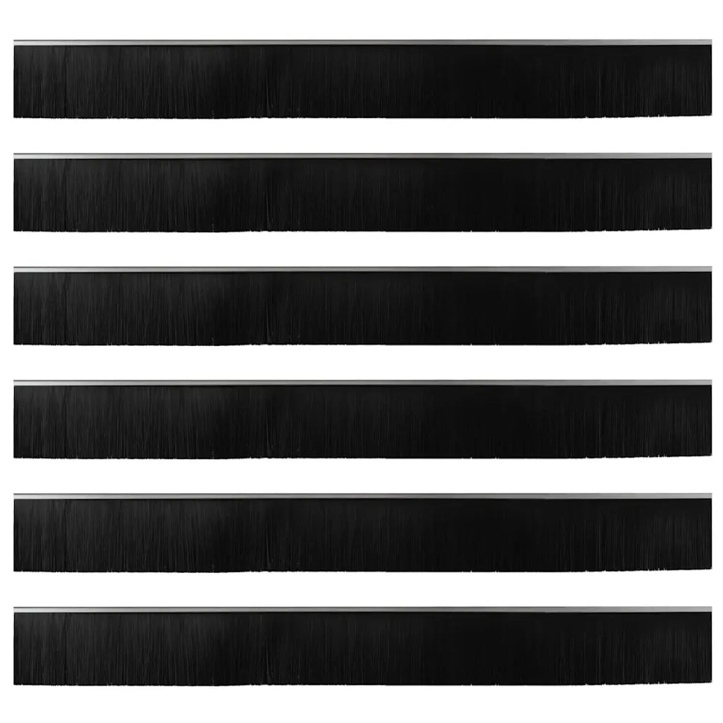 Spazzole per porte a vite 6 pcs Argento 100 cm