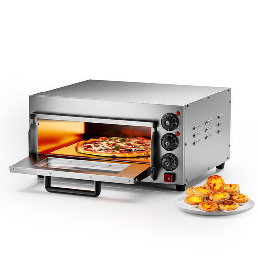 Forno pizza elettrico, con pietra refrattaria in cordierite, 2000W, max 350°C Fornetto pizza
