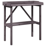 Tavolo Piante Ripiano Grigio 78x38x,82,5cm Legno Massello Abete CFW7844708