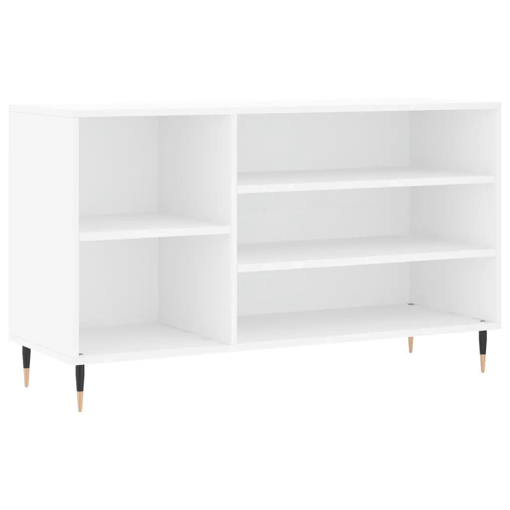 Scarpiera Bianca 102x36x60 cm in Legno Multistrato 831404