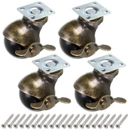 Balwiel Bronzato, Balwiel, Balwiel Ronde con Maniglia a Remo, Sostituzione per Mobili, Bancali, Sedie, Comоди, 4 Pezzi, 50 mm
