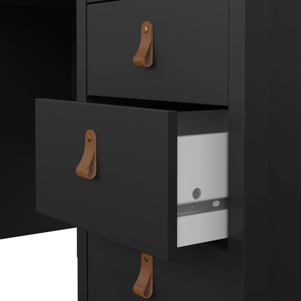 Scrivania Murjan, Scrittoio multiuso, Tavolo per ufficio porta PC, Piano di lavoro, 120x48 h77 cm, Nero