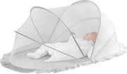 Mantello da stroller pieghevole con rete da insetti bianca - protezione contro gli insetti