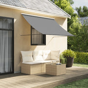Tenda da Sole Retrattile Antracite 200x150 cm Tessuto e Acciaio