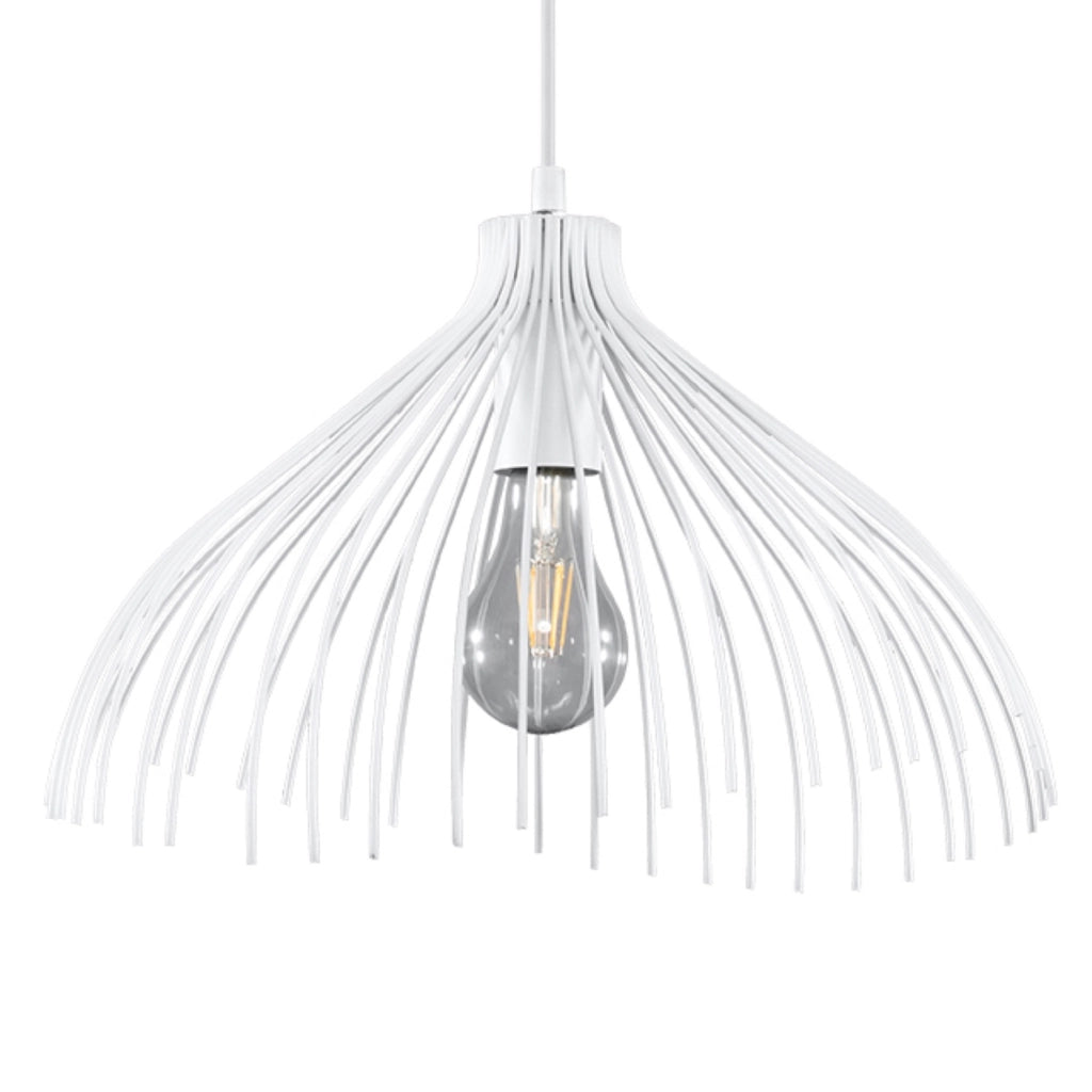 Lampada a sospensione PENERO bianca metallo E27 Pure Lume