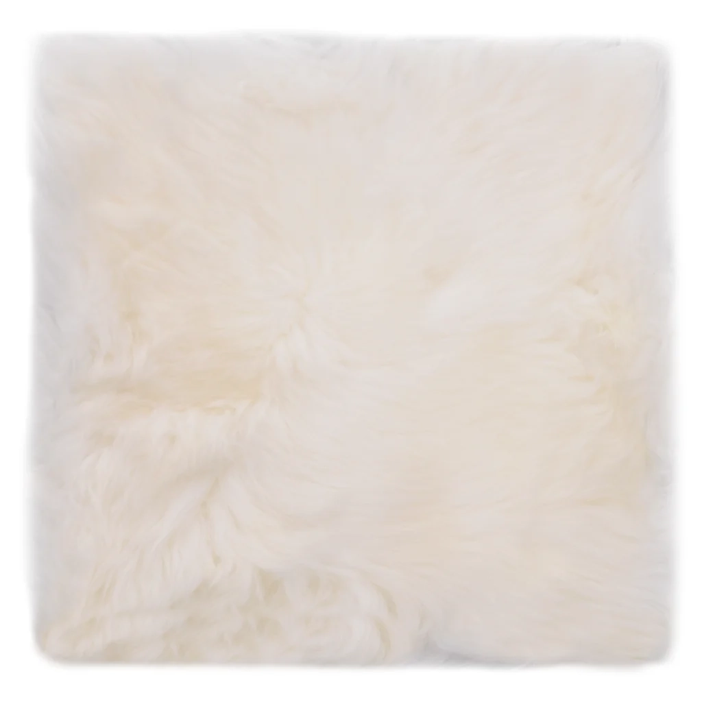 Cuscini per Sedie 2 pz Bianco 40x40cm in Vera Pelle di Montonecod mxl 126699
