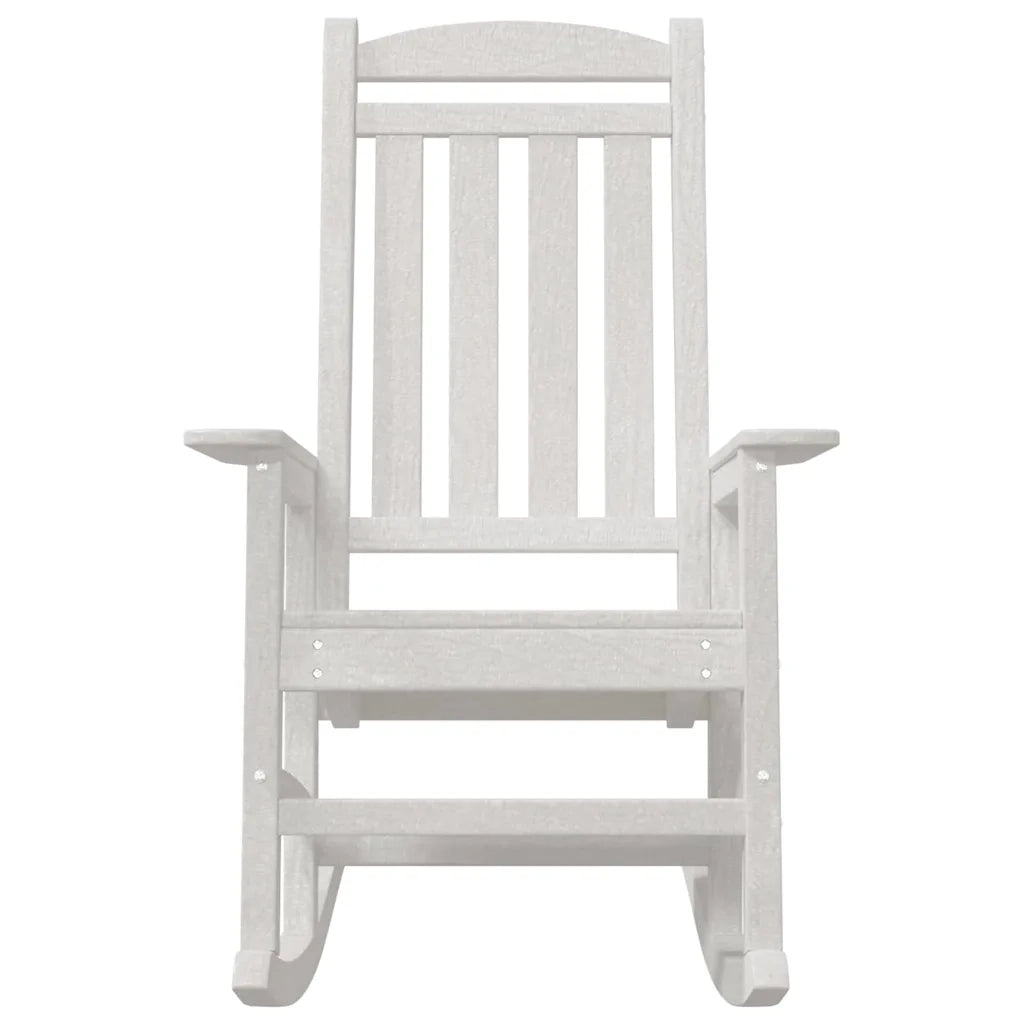 Sedia a dondolo da Giardino | Sedie da Esterno Bianco 92 x 70 x 108cm HDPE