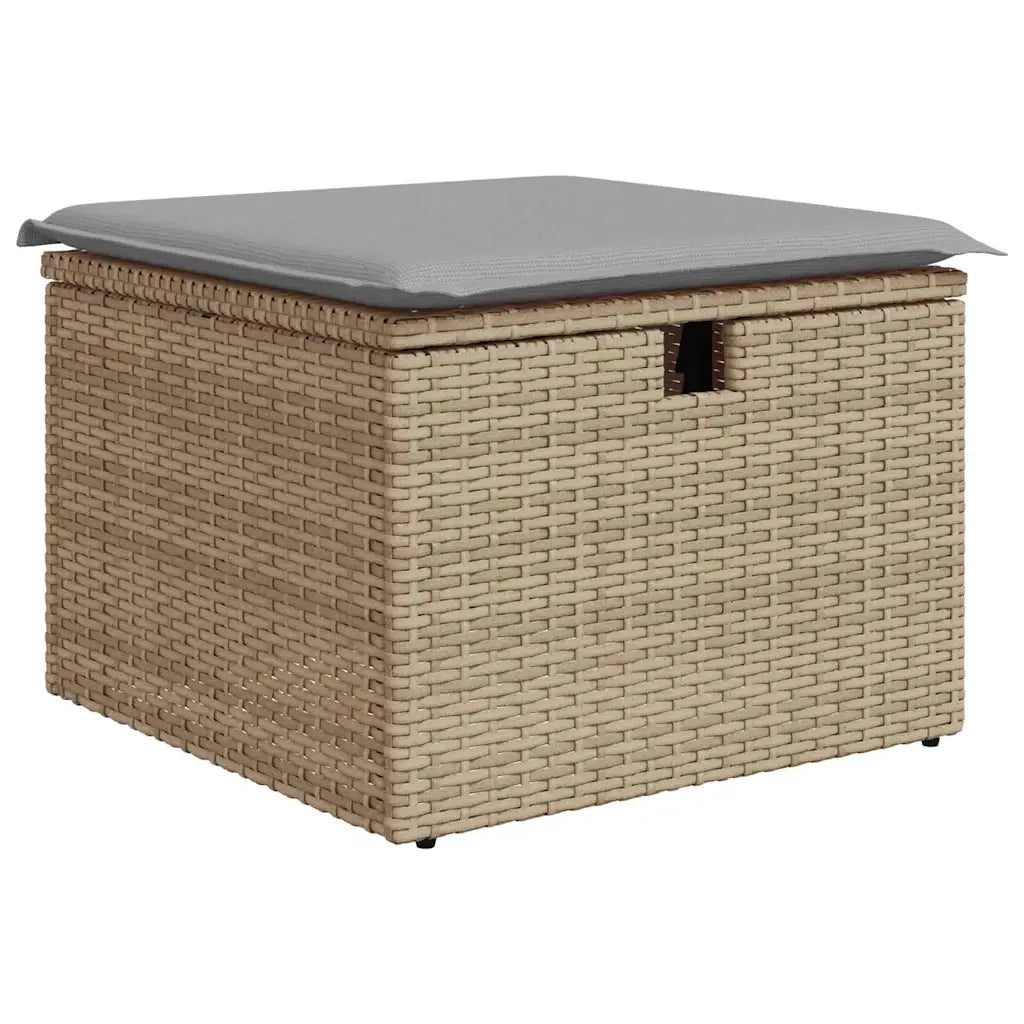 Set Divano da Giardino con cuscino 7 pcs Beige Poly Rattan 3359837