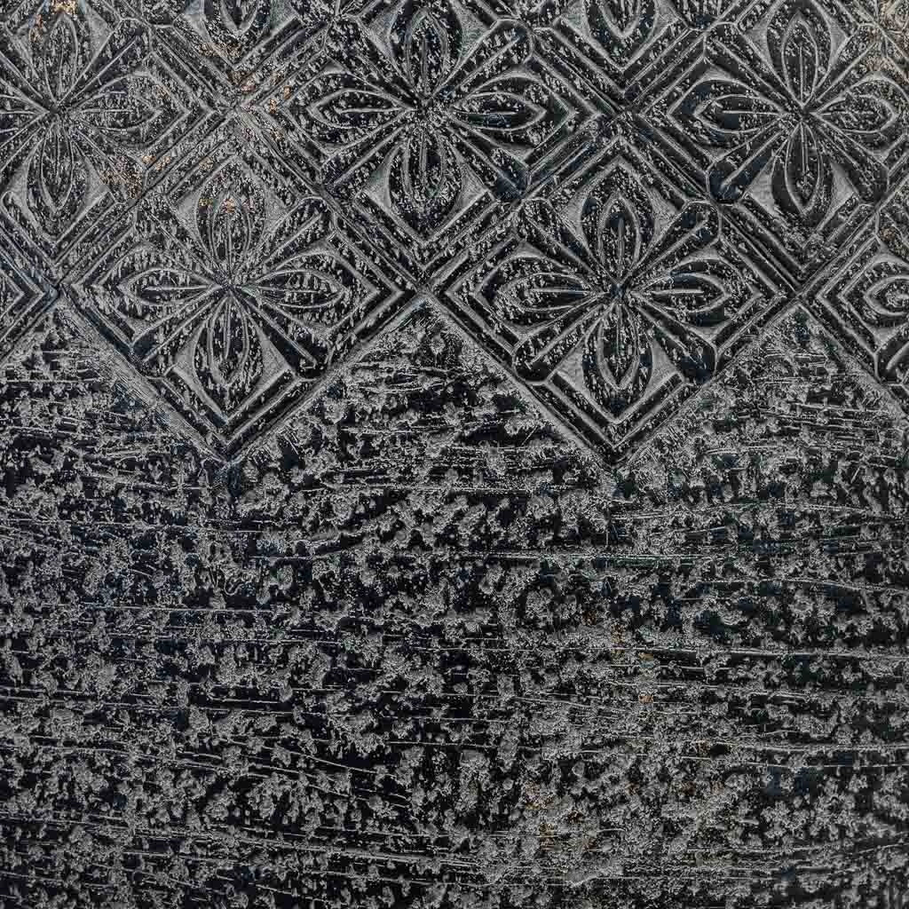 Vaso in fibra di vetro grigio 43,5x43,5x40 cm