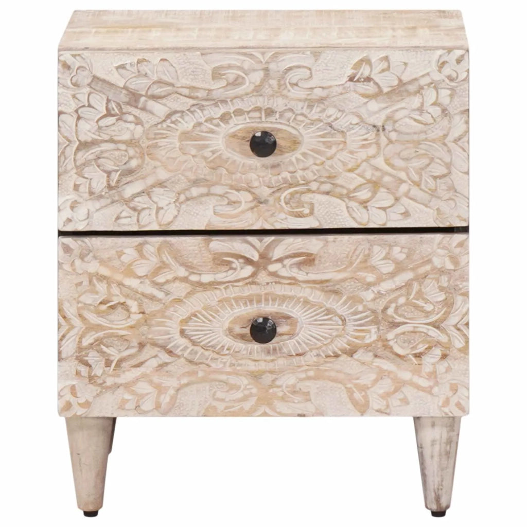 Armadio da Notte con cassetto Bianco 40 x 33,5 x 46 cm
