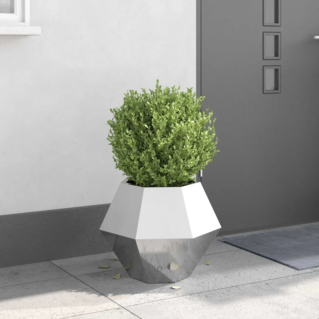 Fioriera | Cassetta per fiori | Vaso Argento 50 x 50 x 40 cm Acciaio inossidabile