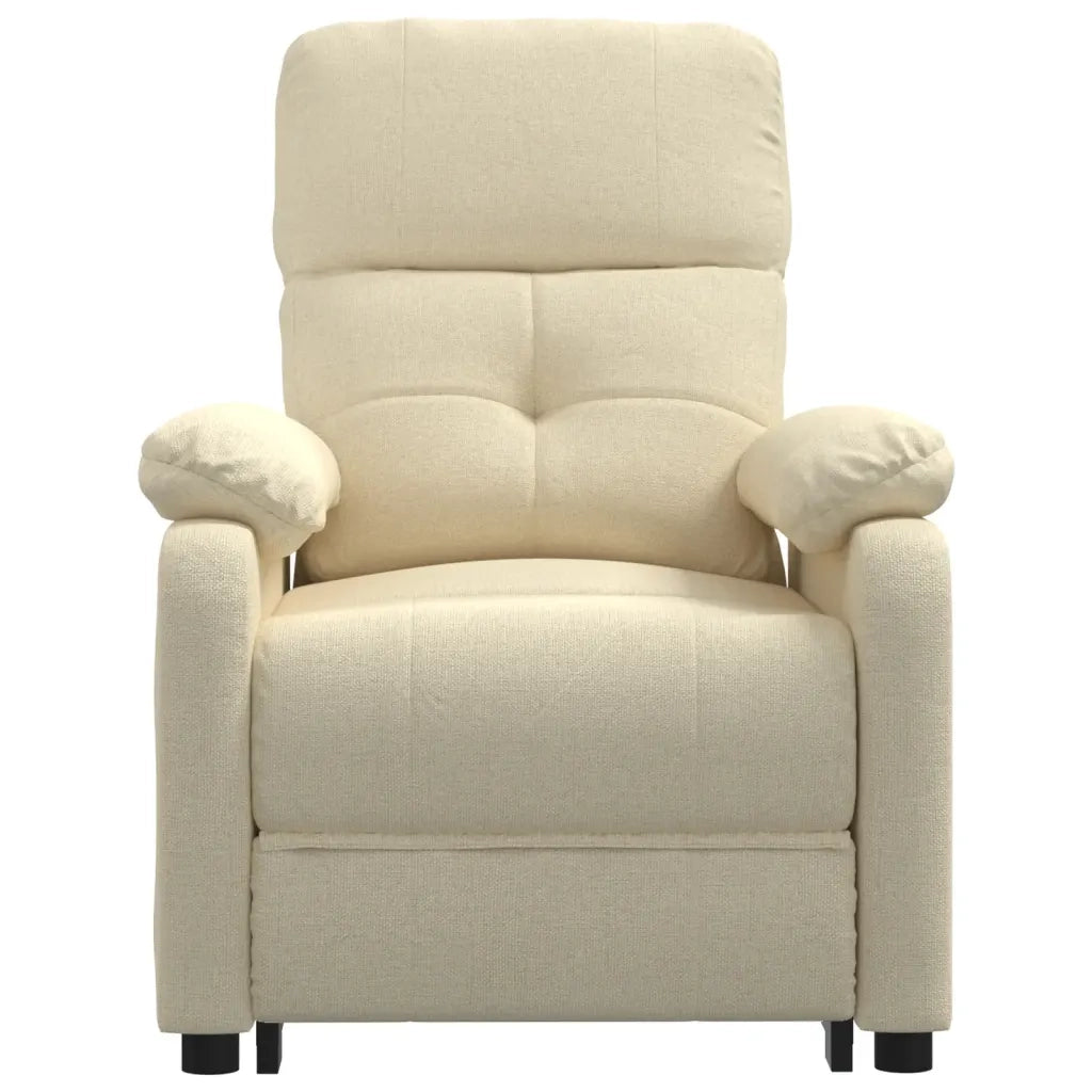 Poltrona Elettrica Reclinabile Crema in Tessuto 3073811