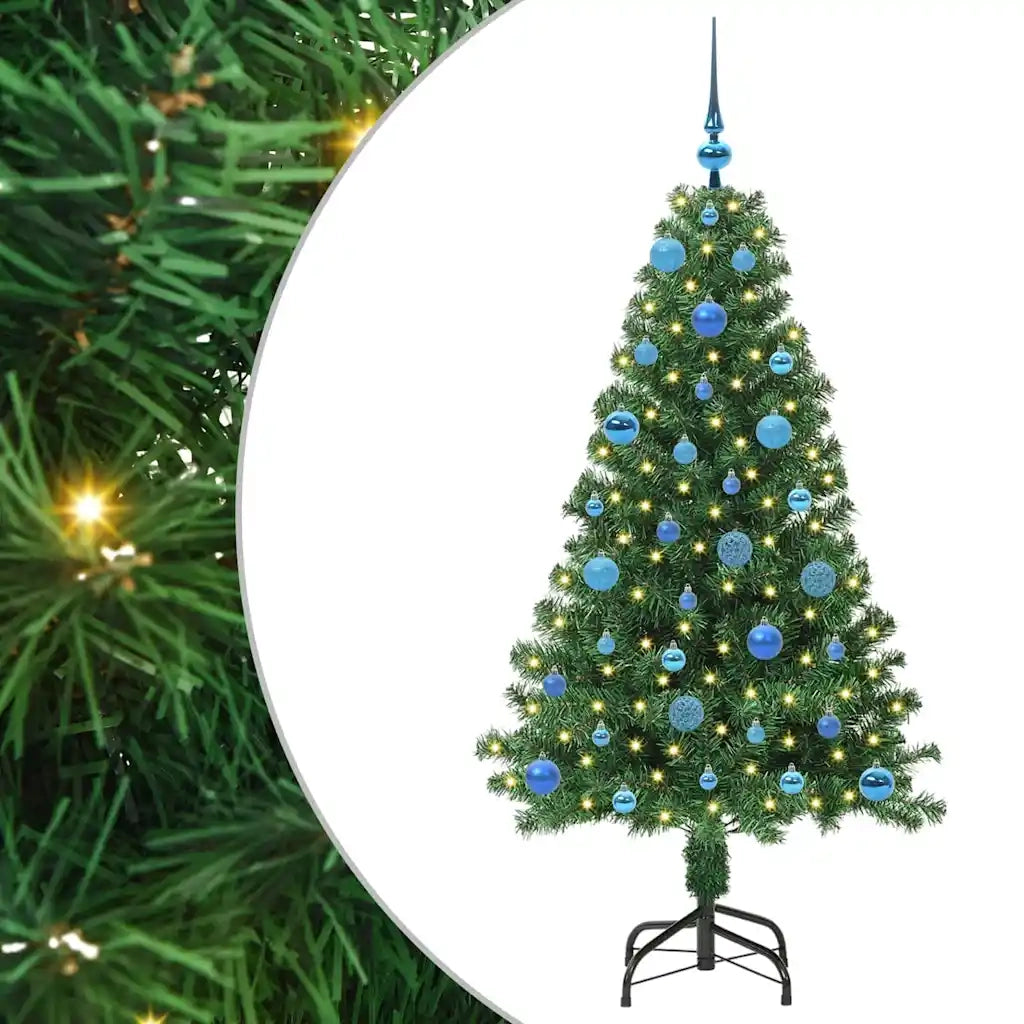 Albero di Natale artificiale con 150 LED Verde 150 cm 3396907