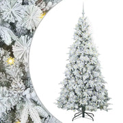 Albero di Natale | Decorazioni natalizie Artificiale con Rami Pieghevoli Bianco 210 cm