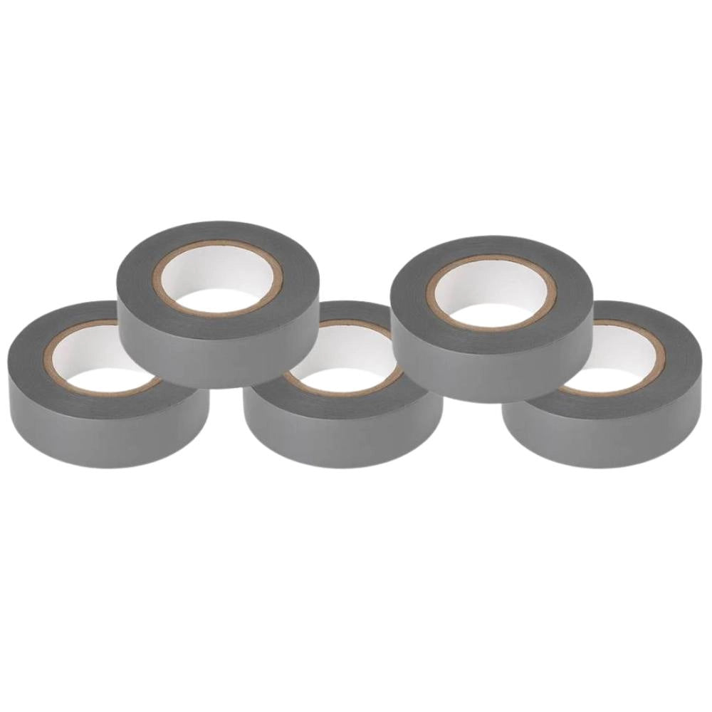 Kit nastro isolante in pvc autoestinguente multicolore per impianti sicuri *** colore grigio, dimensioni 19 mm x 25 m...